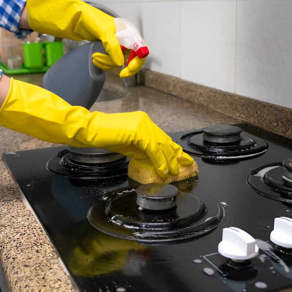 Cleaning gas stove